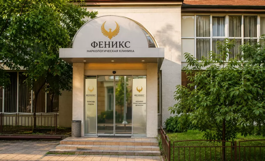 Вход в наркологическую клинику «Феникс» в Кропоткине